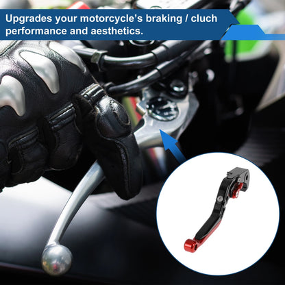 Adjustable Brake Clutch Levers for Kawasaki ZX14R (2006–2017) Black Red
