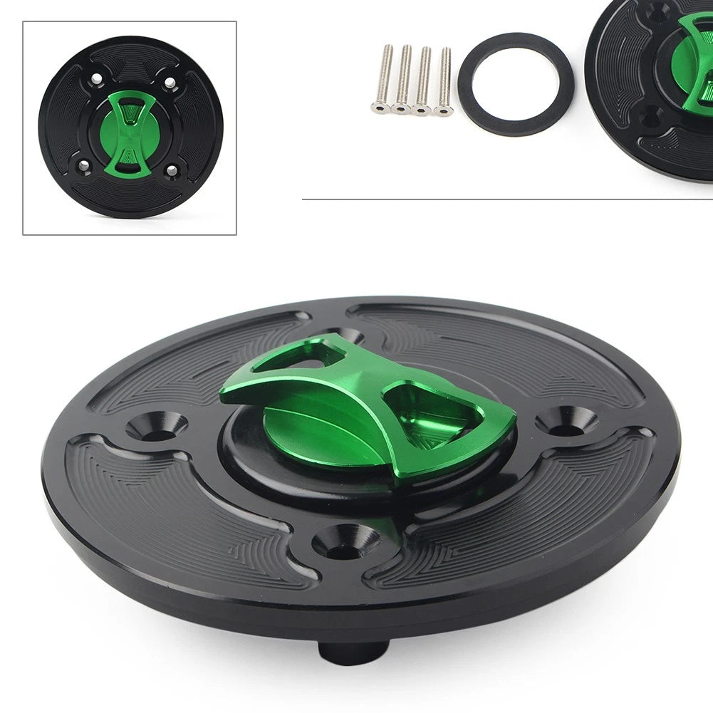 CNC Fuel Gas Tank Cap Cover for Kawasaki Ninja 400 650 Z900 Versys (2018–2023)