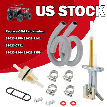 Fuel Valve Petcock & Screw for Kawasaki Bayou 220 300 KLF220 KLF300 (1986–2004)