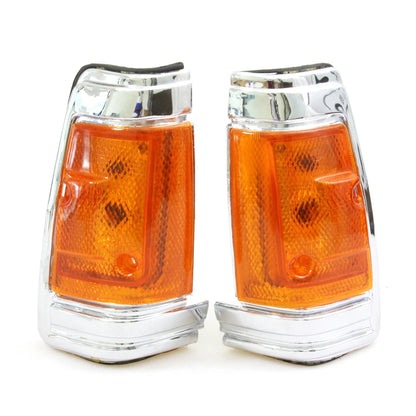 Chrome Front Side Signal Lights for Nissan Datsun 720 (1980–1989)
