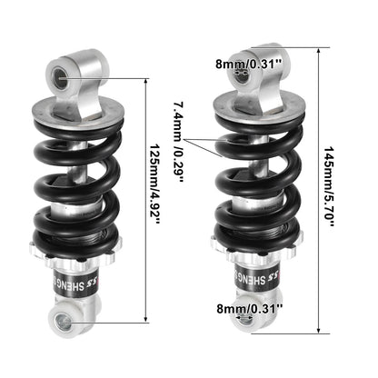 Set of 2 Rear Shock Absorbers 125mm 750LBS for ATV Go-Kart Scooter 49cc