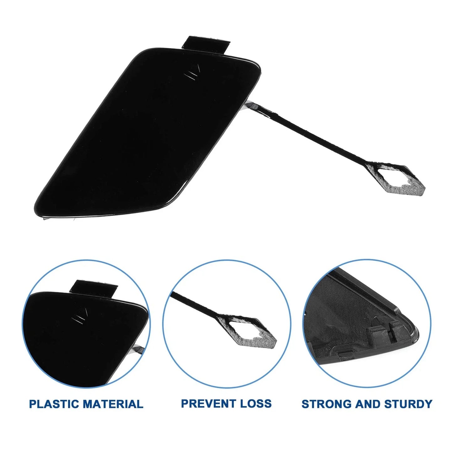 Front Bumper Tow Hook Cover for Mercedes-Benz SLK W172 (2004-2011) Black