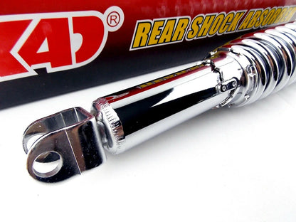 365mm Chrome Rear Shock Absorbers for Honda, Suzuki, Yamaha (Universal)