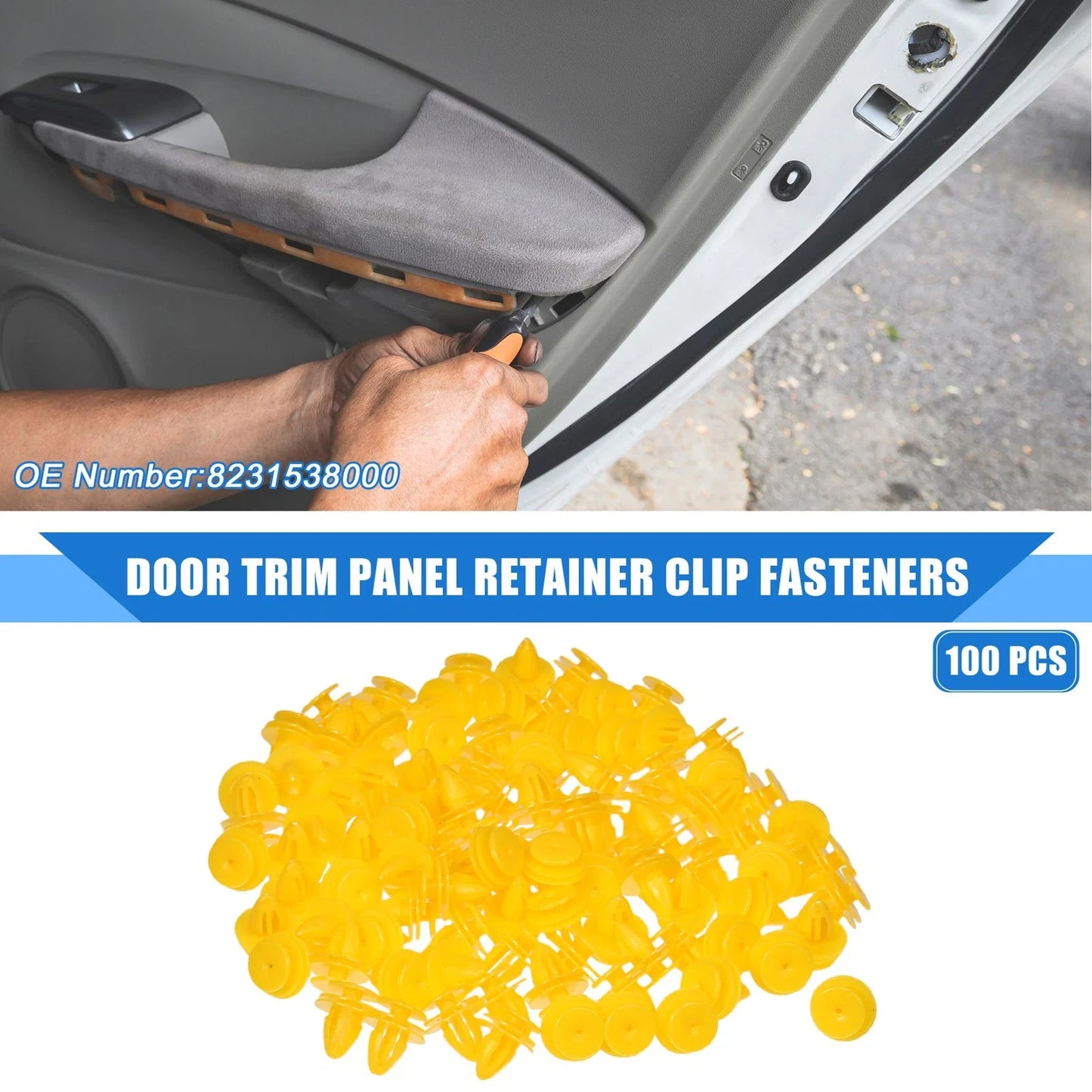 100 Pcs Door Trim Panel Retainer Clips for Chevrolet Aveo (2004-2011)