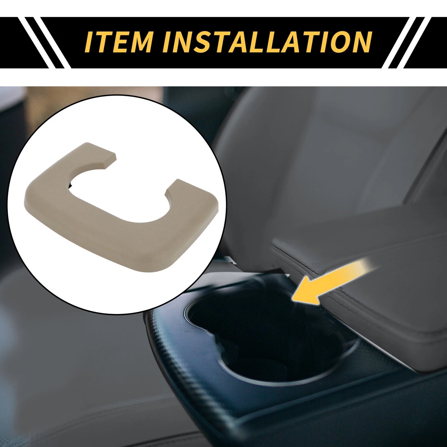 Center Console Cup Holder Pad for Ford F-150 (1997–2003) Brown