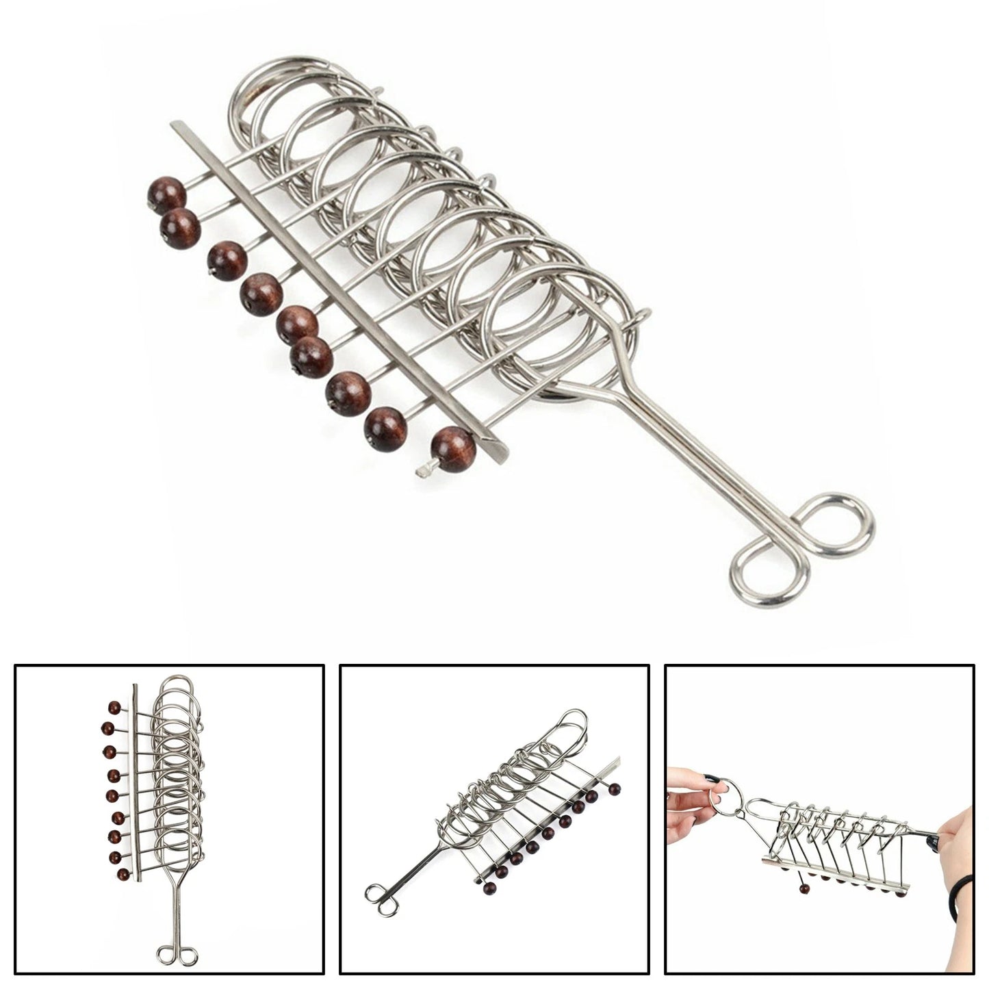 9 Linked Rings Puzzle for Traditional Chinese Metal Puzzle Toys
