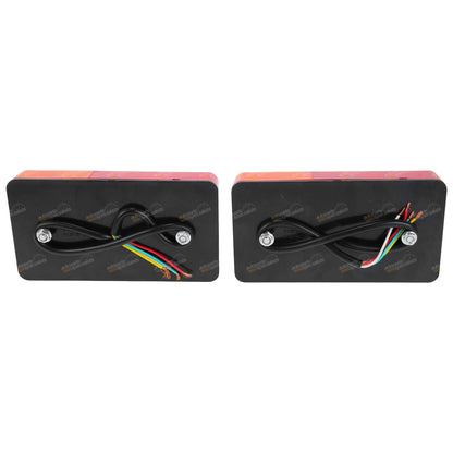 2x LED Trailer Tail Lights for Horse Floats Jet Ski Trailers (150mm x 80mm)