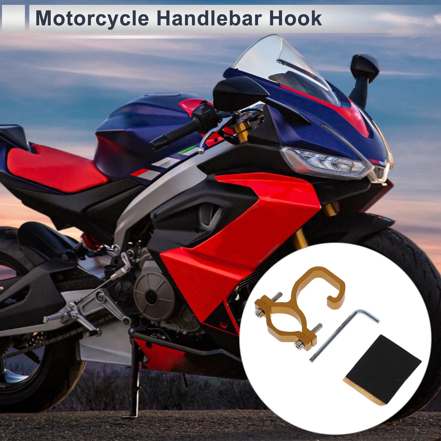 Set of 1 Arc Aluminum Alloy Motorcycle Hanging Hook for Universal Models