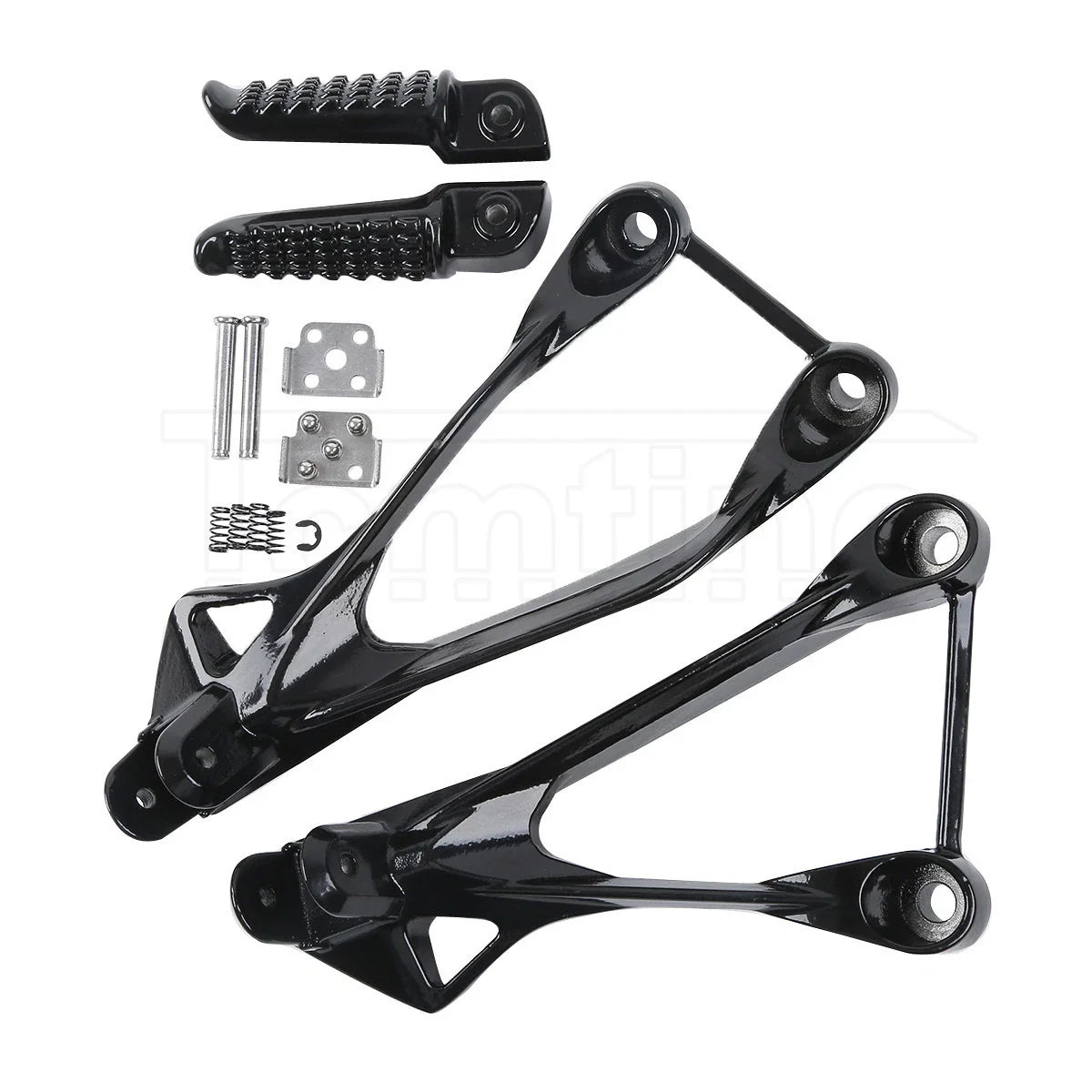 Black Rear Passenger Footpegs for Kawasaki Ninja ZX6R (2005-2008)