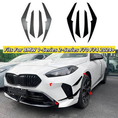4PCS MP-Style Bumper Side Fin Canards Splitter for BMW 1/2-Series F70 F74