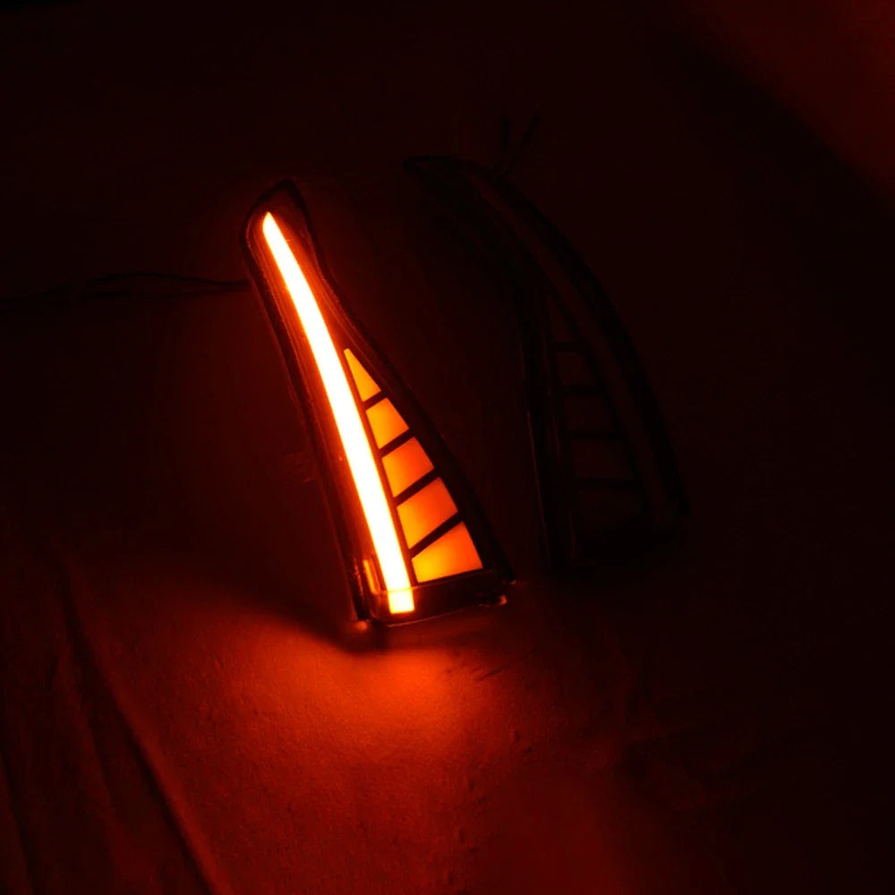 Black LED Mirror Dynamic Sequential Turn Signal Light DRL for Infiniti Q50 Q60