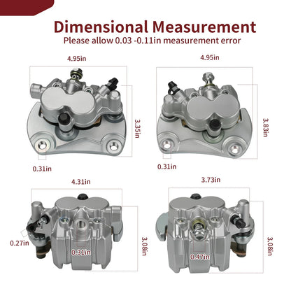 2 x Front Brake Calipers for Can-Am Commander 800 1000 Maverick (2006–2014)