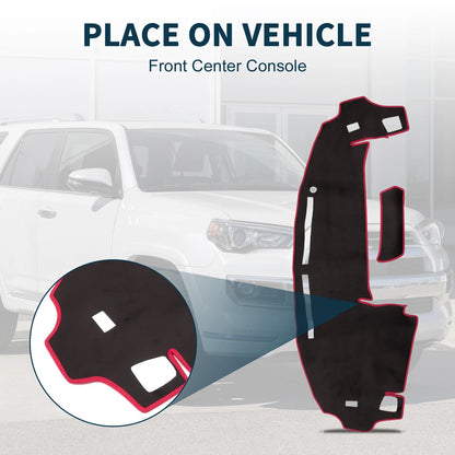 Dashboard Cover Mat for Daihatsu Tanto LA650S/LA660S (2015–2021) Black Red Set