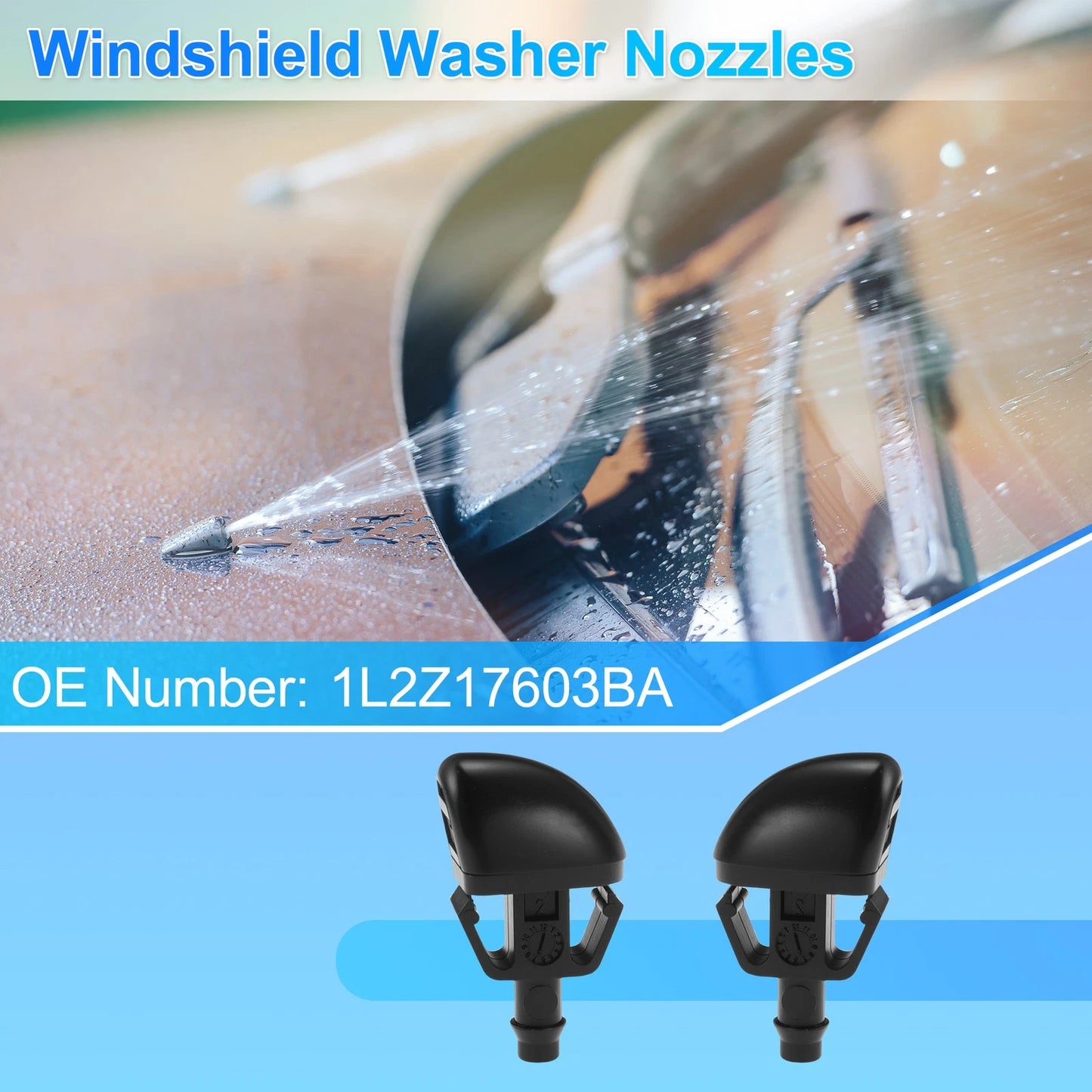 2X Windshield Washer Nozzle for Ford Explorer (2002–2010) No. 1L2Z17603BA