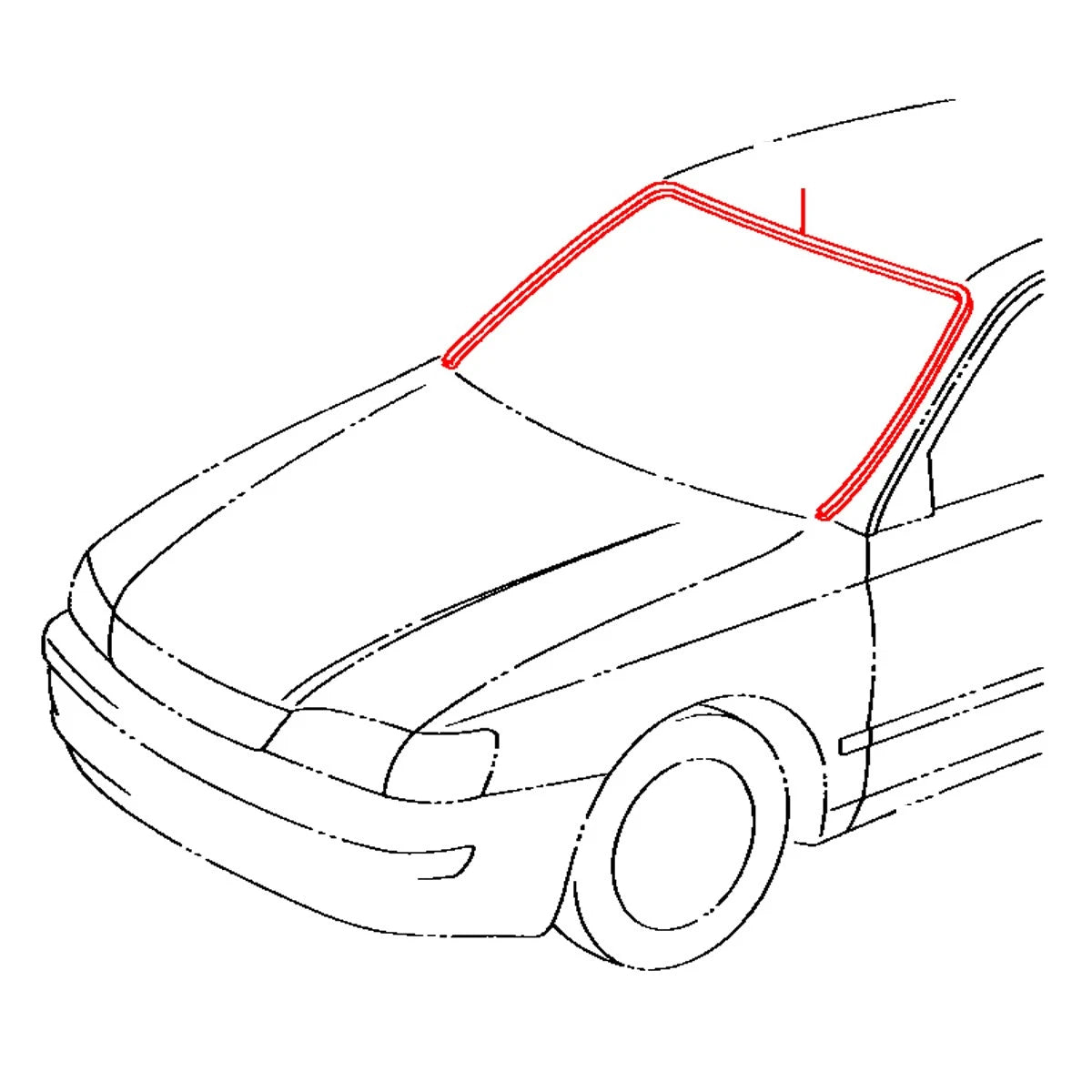Windshield Moulding for Toyota Corona Caldina (T190–AT191)