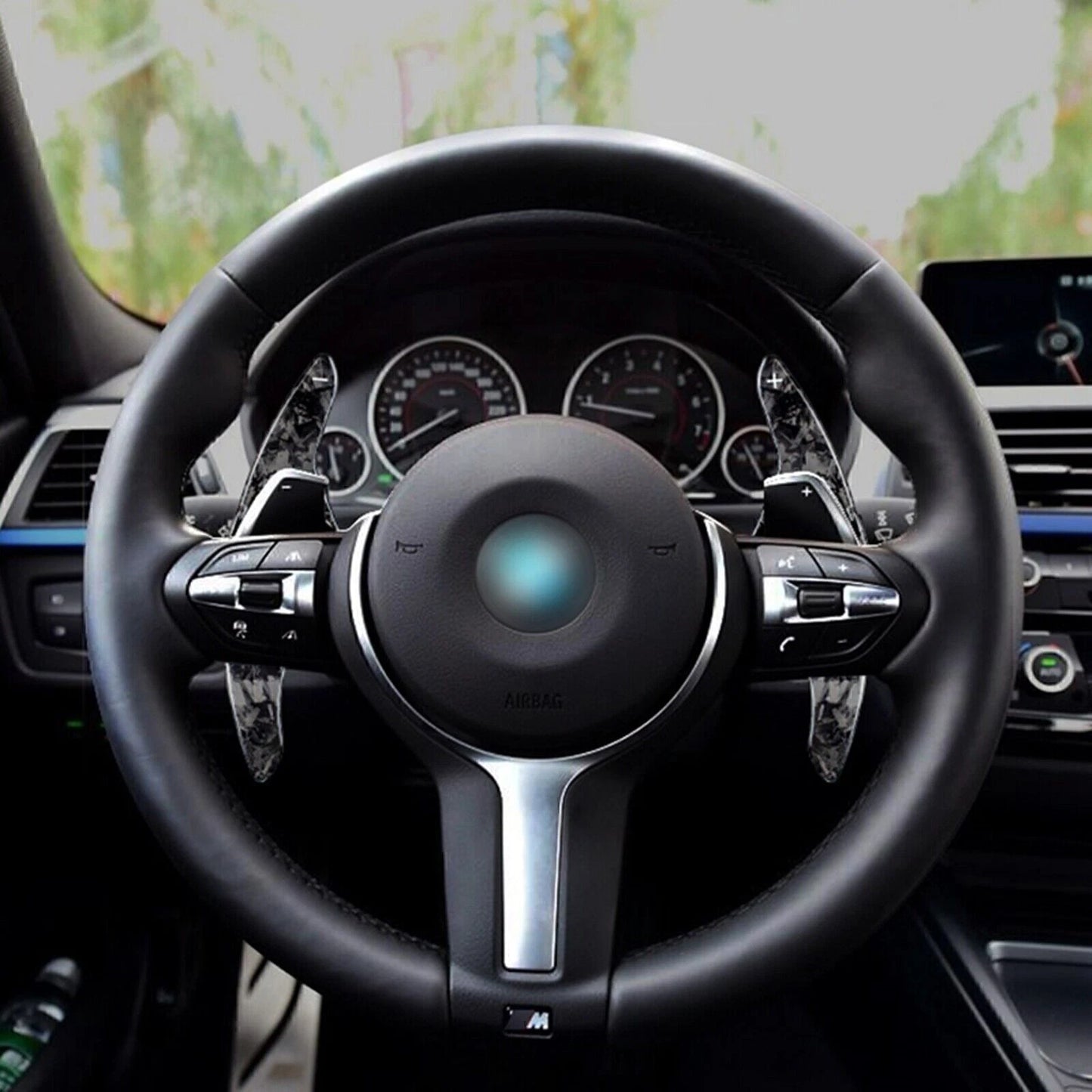 1 Pair Carbon Steering Wheel Paddle Shifters for BMW 3 Series (2006-2013)