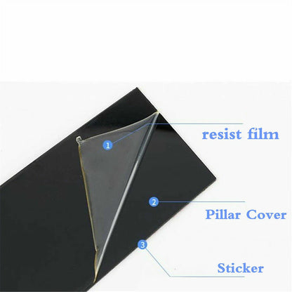 6Pcs Door Window Trim Black Cover Pillar Posts for Cadillac ATS (2013–2019)