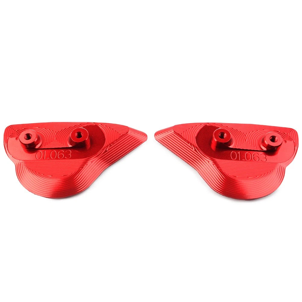 Set of 2 Red Rearview Mirror Block Off Base Plates for Yamaha YZF-R6 (2017–2022), R7 (2021–2023)