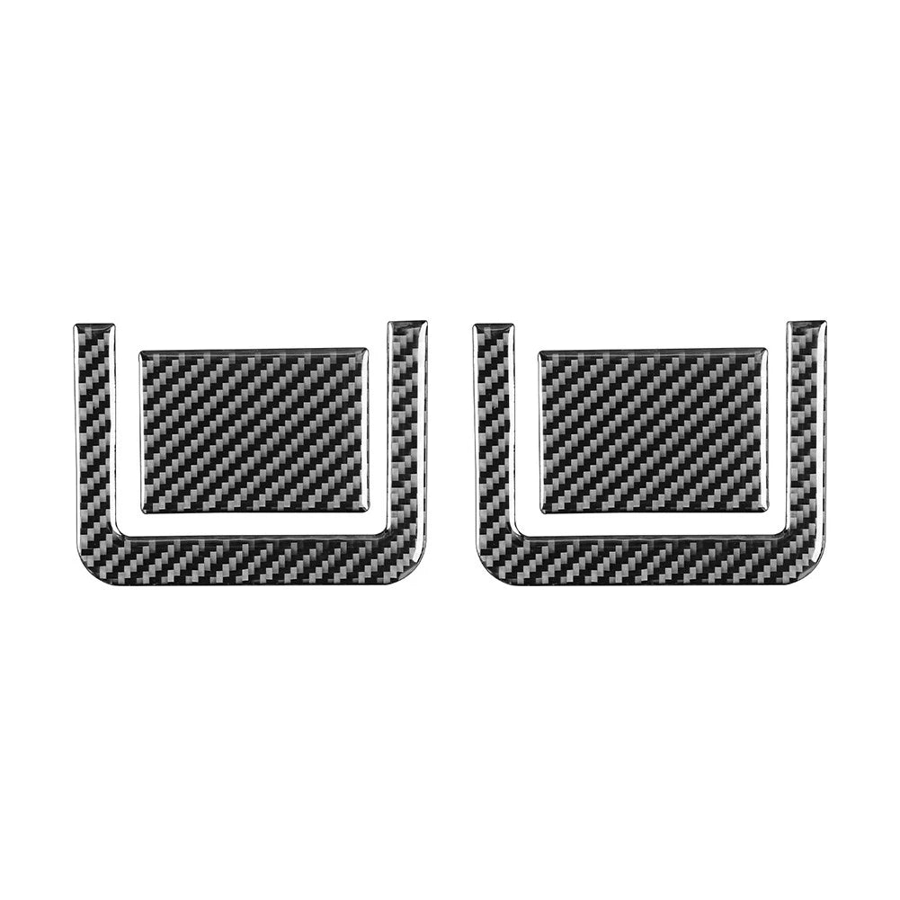 Set of 4 Carbon Black Rear Seat Adjustment Panel Cover Trim for Toyota Tundra (2014–2021)
