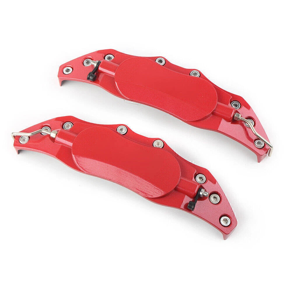 3D Metal Brake Caliper Covers for Universal Front & Rear Car Red