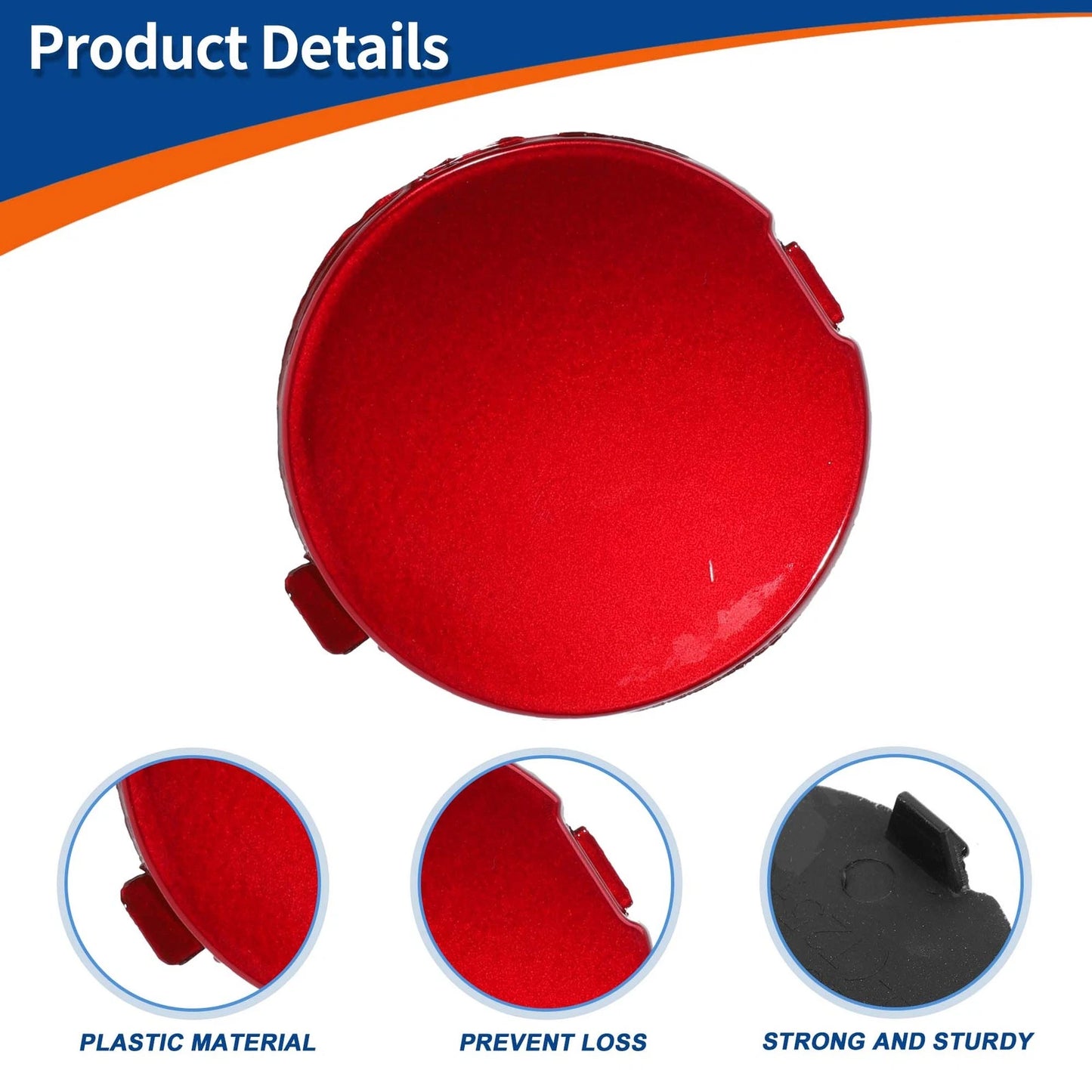 Tow Hook Cover for Mazda CX-3 (2016–2021) No.D10J50A11A Crystal KODO Red