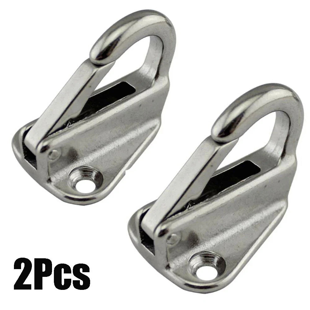 2 x 316 Stainless Steel Spring Snap Fending Hook Fender Hardware for Marine