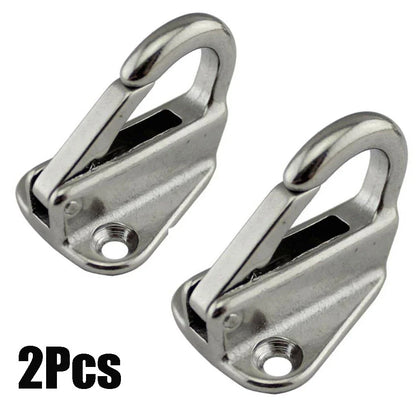 2 x 316 Stainless Steel Spring Snap Fending Hook Fender Hardware for Marine