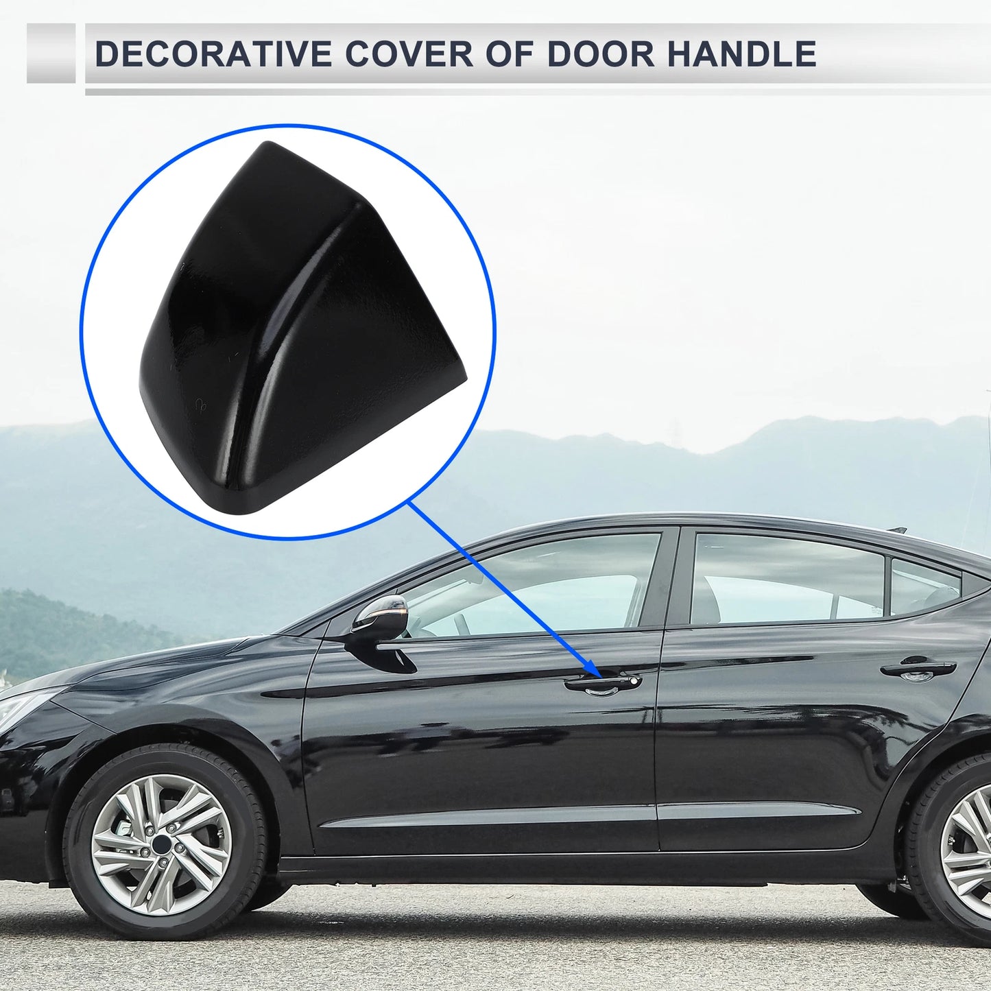 Front Left Door Handle Cover for Porsche Cayenne (2011–2017) No. 95853187900G2X Black