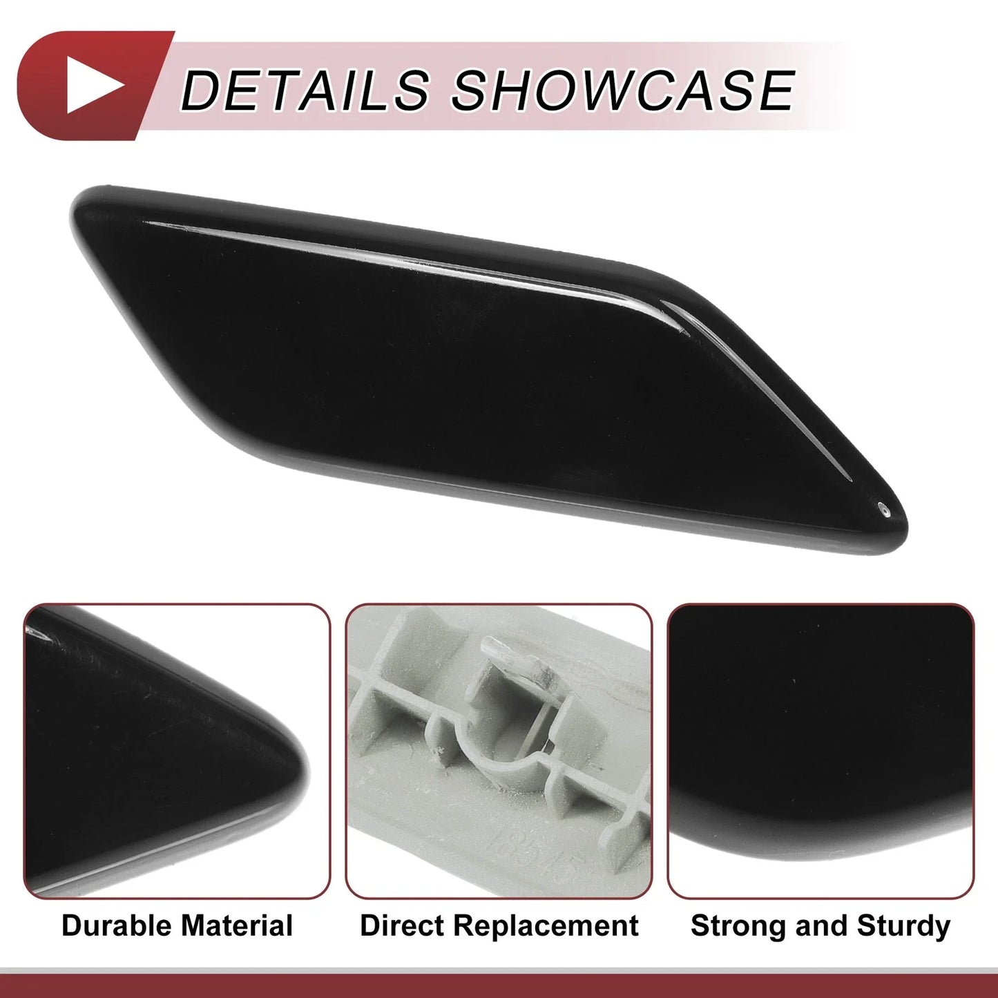 Front Right Washer Nozzle Cover for Honda CR-V 2015-2017 Black 1 x Cap