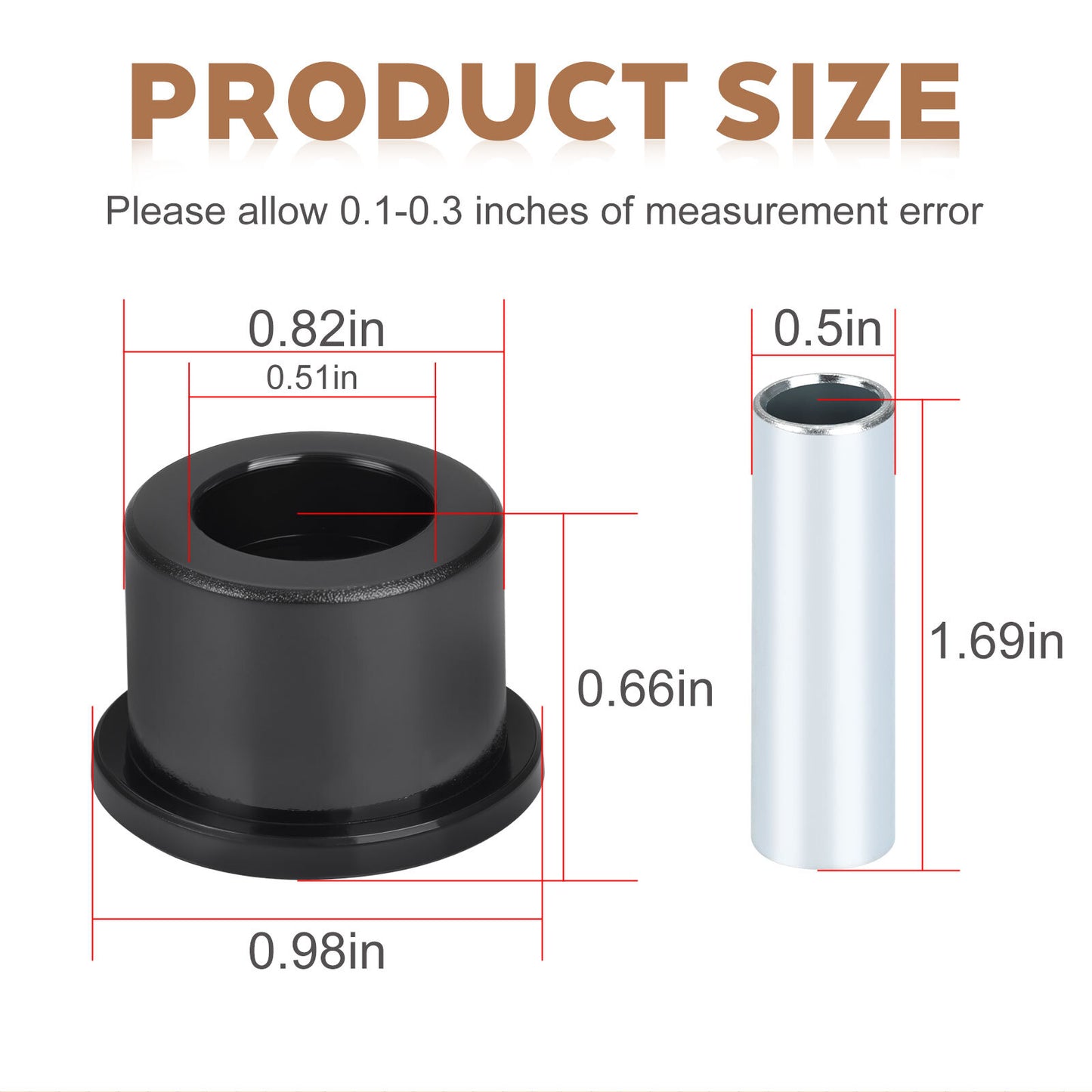 Set of 4 A Arm Bushings for Honda TRX400X TRX450ER TRX450R (2004–2014)