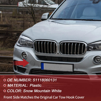 Front Tow Hook Cover for BMW X5 F15 (2014–2018) No. 51118060131 White