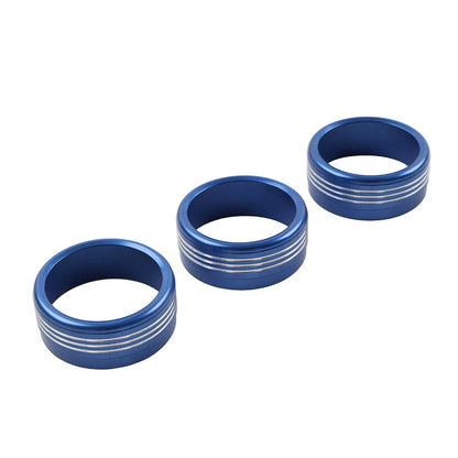 Set of 4 AC Climate Control Knob Ring Covers for Subaru Forester XV Crosstrek WRX (2014–2021) - Blue