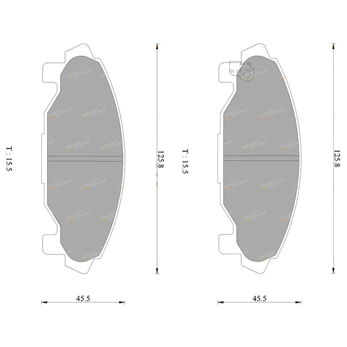 Front Disc Brake Pad Set for Daihatsu Charade (1993–2000)