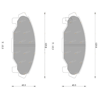 Front Disc Brake Pad Set for Daihatsu Charade (1993–2000)