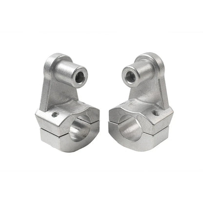 Silver Motorcycle Handlebar 7/8" to 1-1/8" Fat Bar Mount Clamps (Fits Most)