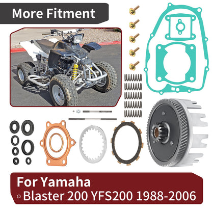 Clutch Kit & Outer Clutch Basket for Yamaha Blaster YFS200 (1988–2006)