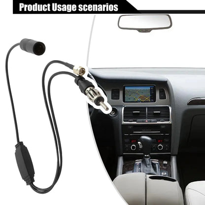 Antenna Splitter Adapter Cable for Car Radio