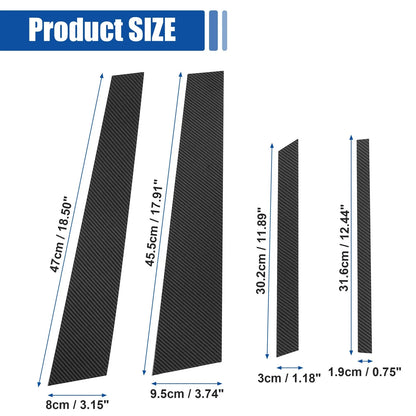 Pillar Post Cover Trim Gloss Carbon Pattern for BMW X6 (2007 - 2014)