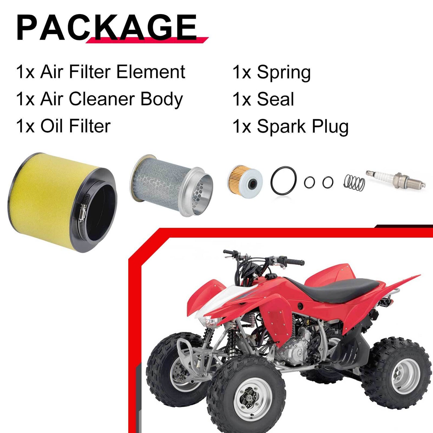 Air Oil Filter & Cleaner Spring for Honda Sportrax 400 TRX400EX (1999–2008)