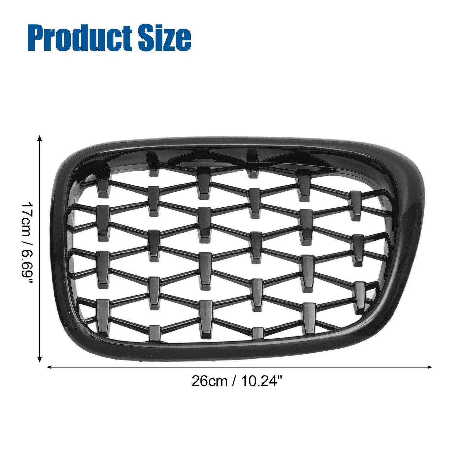 Front Hood Bumper Grille 2x for BMW 525i 530i E39 (2001 - 2003)