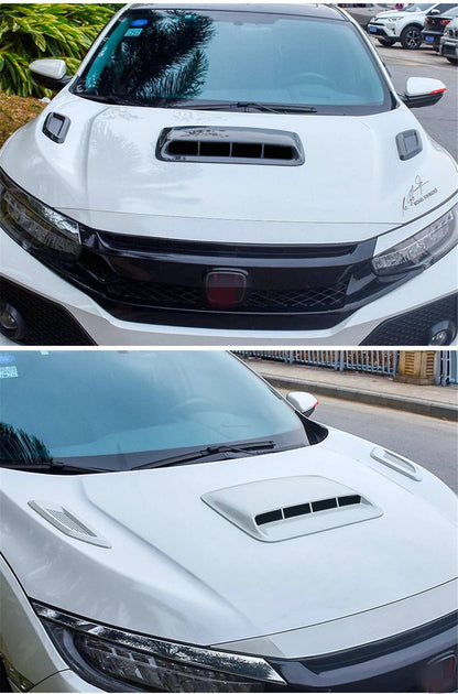 Glossy Black Air Flow Intake Hood Scoop Vent Cover for Universal Car