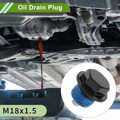 Set of 2 M18x1.5 Copper Oil Drain Plug with Gasket for Car Motorcycle