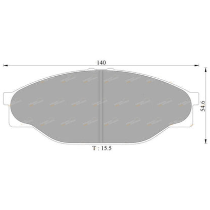 Front Disc Brake Pad Set for Toyota Hilux LN147R (1997–2005)