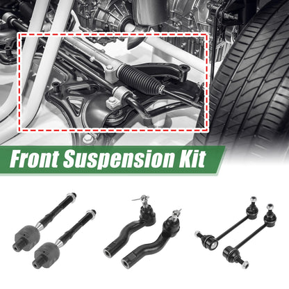 6pcs Front Suspension Kit Tie Rod End Sway Bar Link for Mercury Milan (2006–2009)