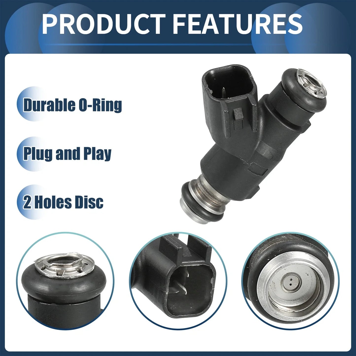 Fuel Injector for Chevrolet Impala LS LT 3.5L 2007-2010 - 1 x Black