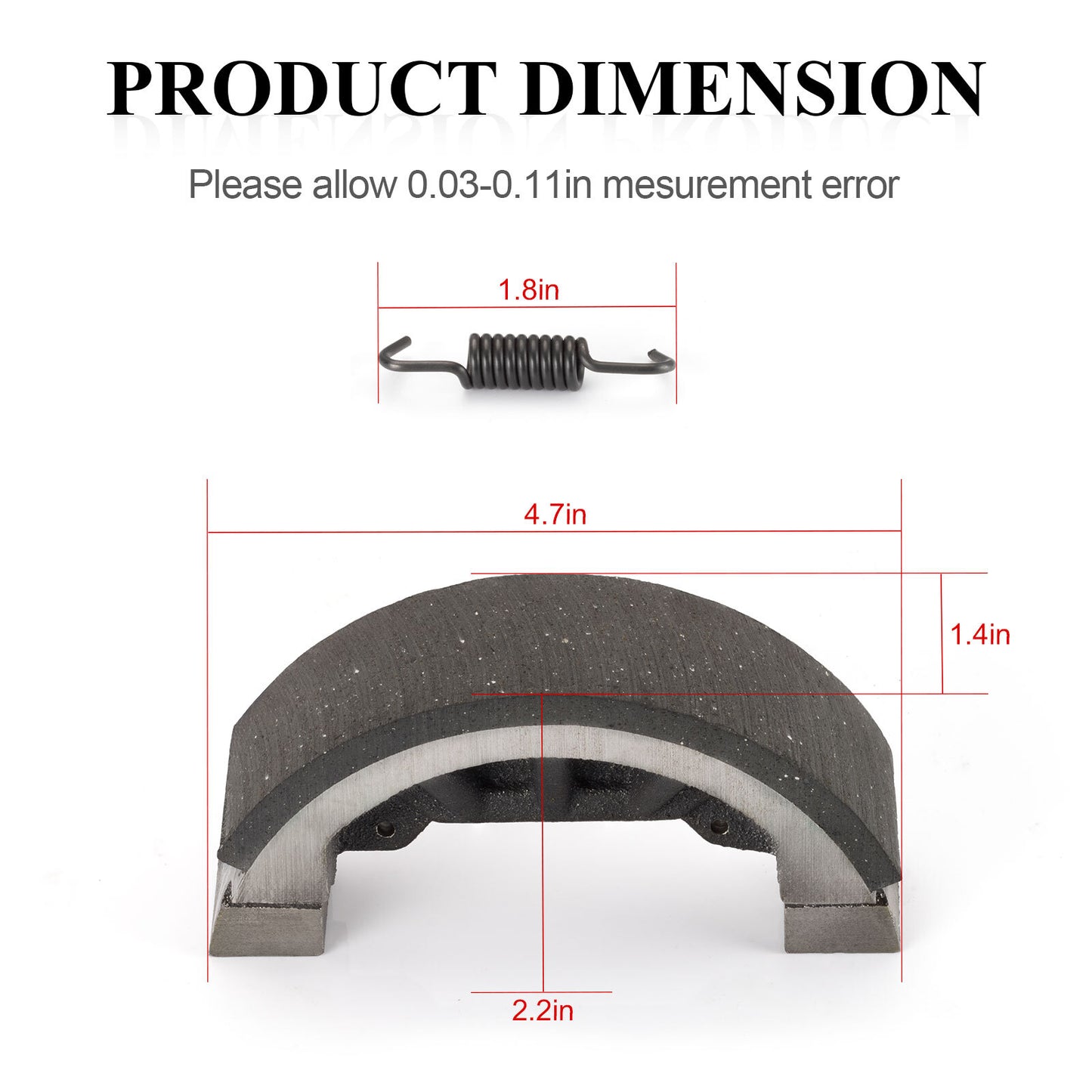 2X Brake Shoes with Gasket Spring Kit for John Deere 750 770 790