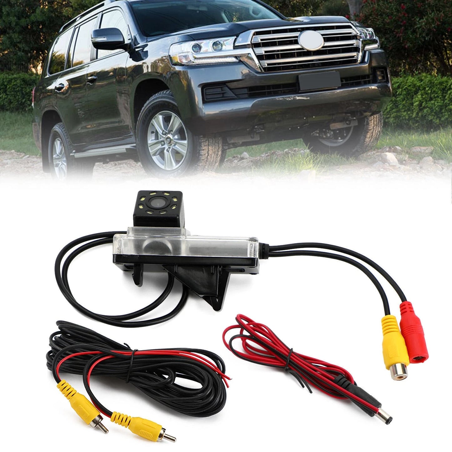 8LED reverse backup camera for Toyota Land Cruiser 70/100/200 (2000–2023)