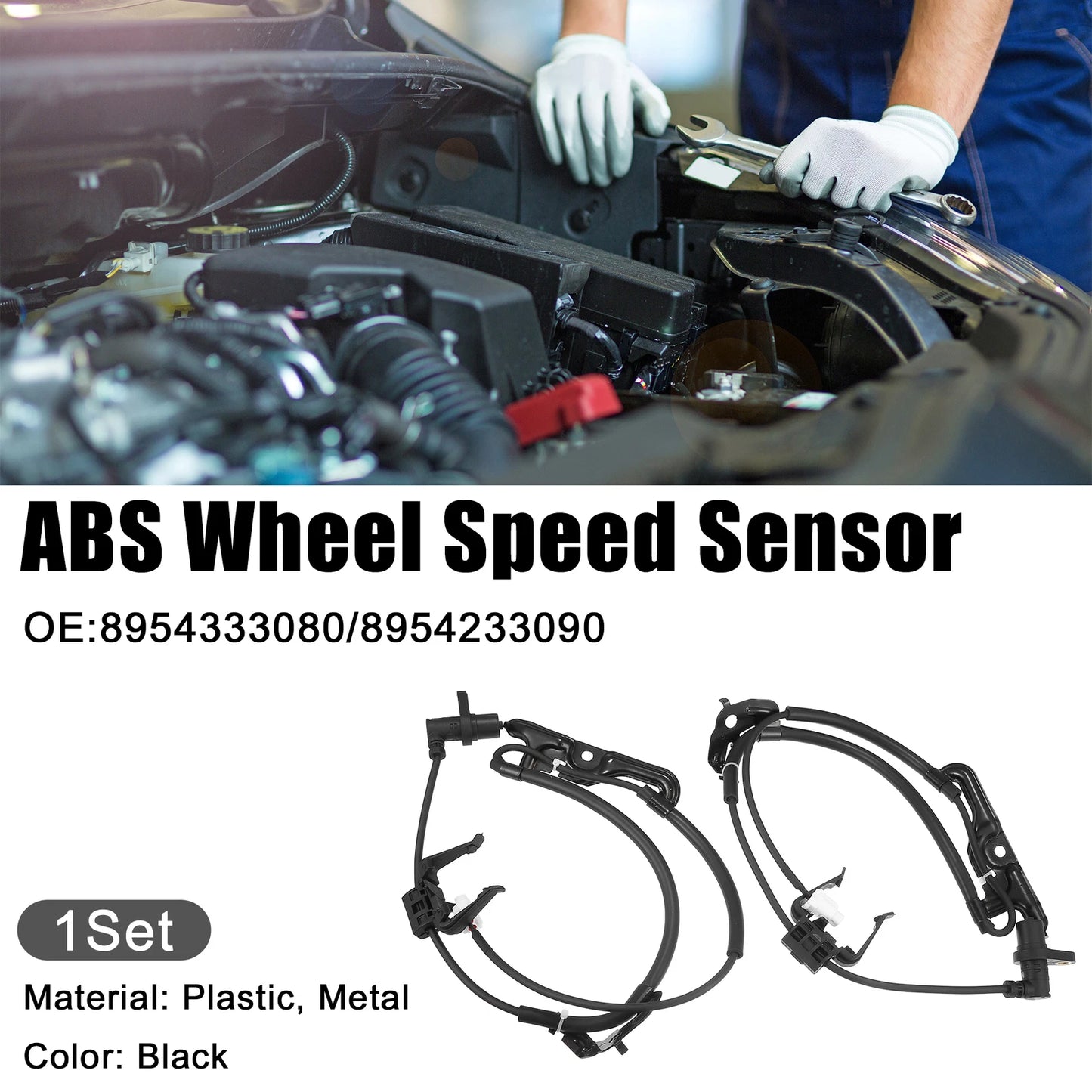 Set of 2 ABS Wheel Speed Sensors for Lexus ES350 (2007–2012) No. 8954333080