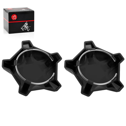 2X Matte Flash Black 5 Lug Rim Cap for Polaris RZR Pro R 4 (2022–2024)