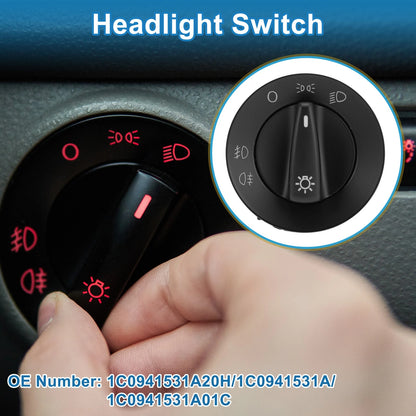 Headlight Switch for Volkswagen Golf, Passat (2000–2005) 1C0941531A20H/1C0941531A